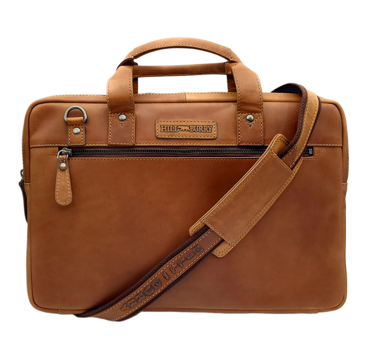 Hill Burry Echtleder Business-Tasche | Premium Laptoptasche 13 Zoll