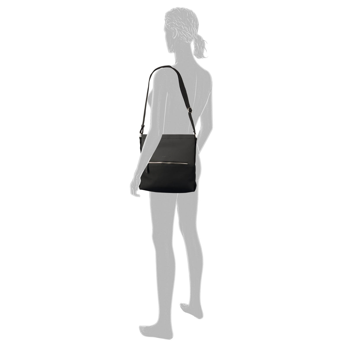 Tom Tailor Umhängetasche Erin Damen – mittelgroß 30x9x30 cm – 6 Fächer – Schultertasche casual Style Handtasche schwarz