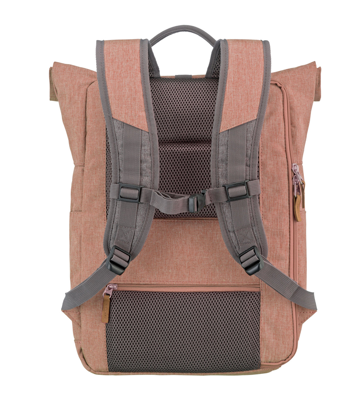 Travelite Basic Rollup Rucksack 35 L Rosa mit 15,6-Zoll-Laptopfach