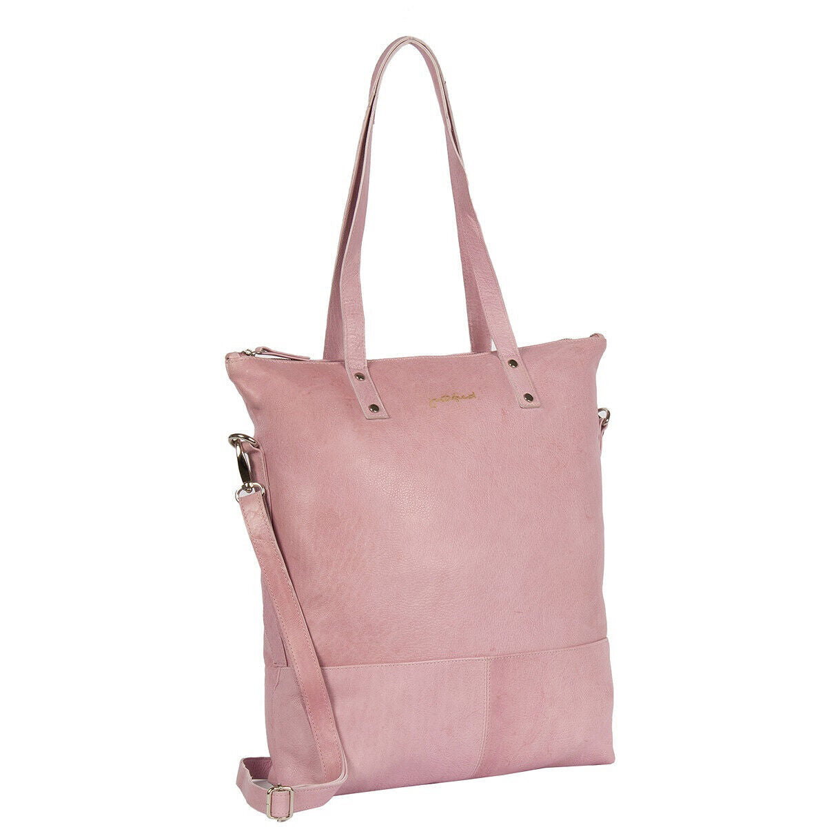 großer echt Leder Damen Shopper Handtasche Schultertasche Penelope rosa