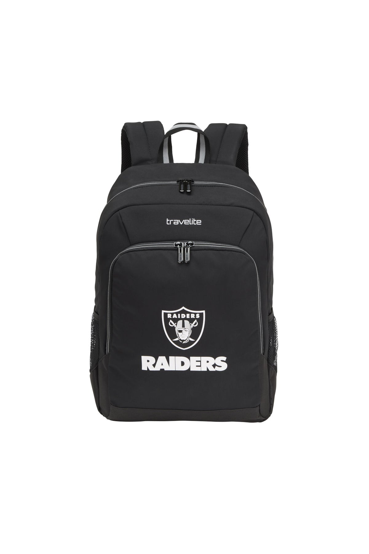 travelite x NFL College Rucksack Las Vegas Raiders Schwarz – 24 l, Laptopfach bis 15 Zoll