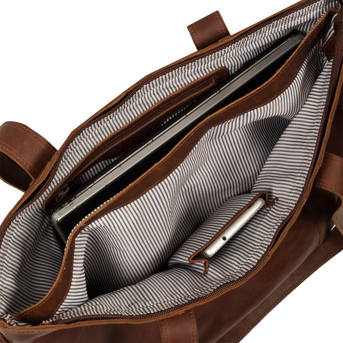 Justified Bags großer echt Leder Damen Shopper Handtasche Schultertasche Nynke vintage braun
