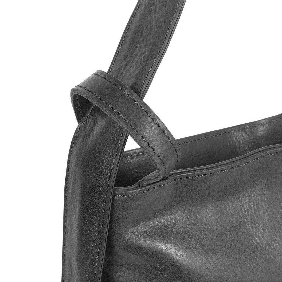 Justified Bags großer echt Leder Damen Shopper Handtasche Schultertasche Nynke vintage schwarz