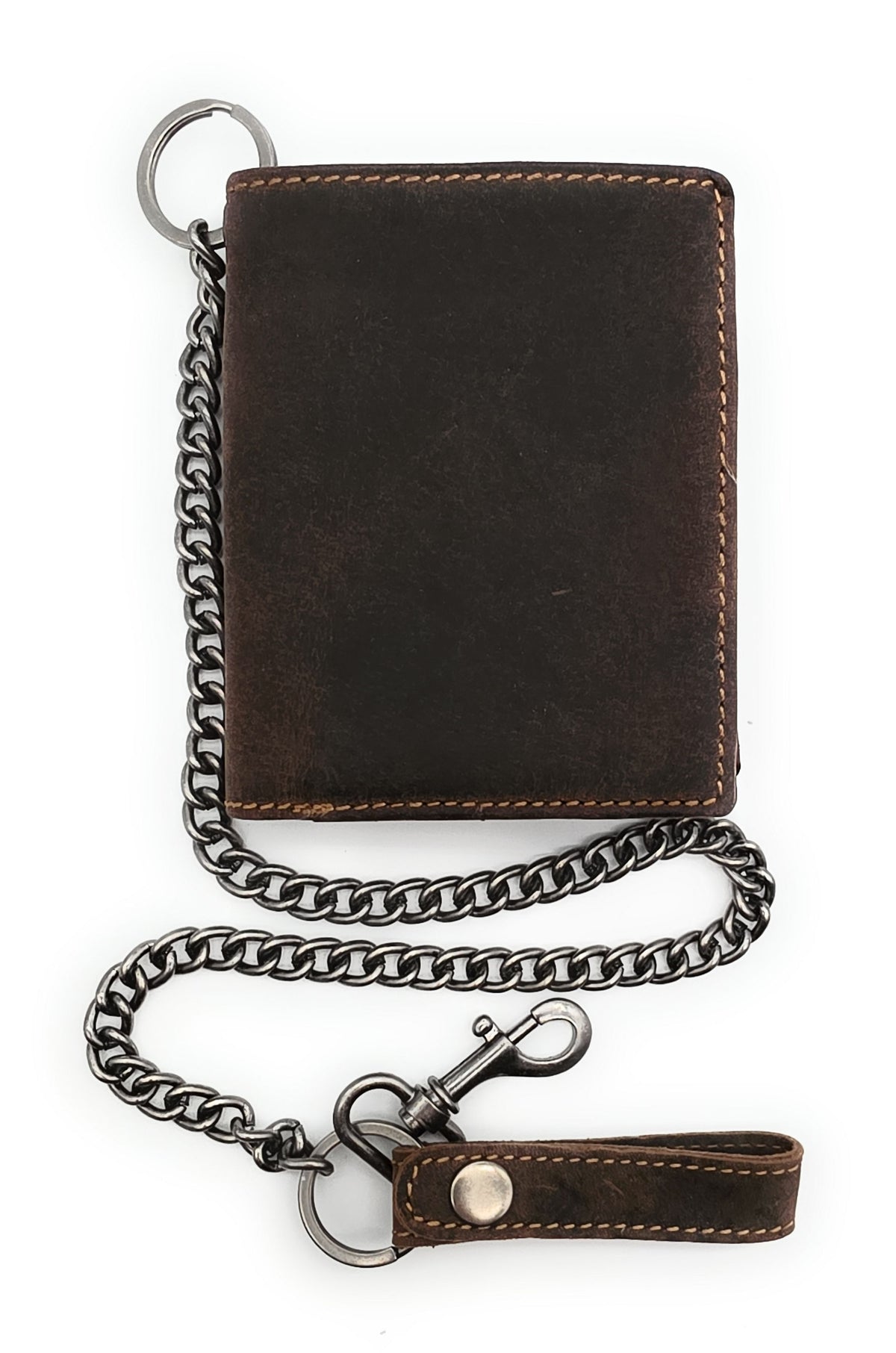 Jockey Club Leder Geldbörse mit Kette & RFID-Schutz – Vintage Biker Portemonnaie Herren