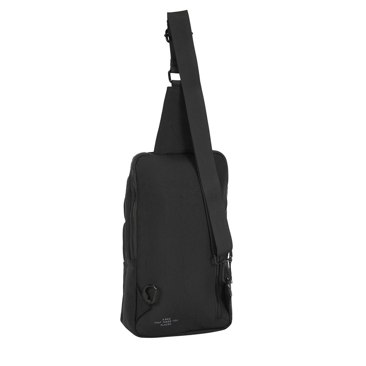 New Rebels Walden - Caldwell große Crossbody Bag – Nylon Umhängetasche mit Tabletfach & Sicherheitsfach schwarz