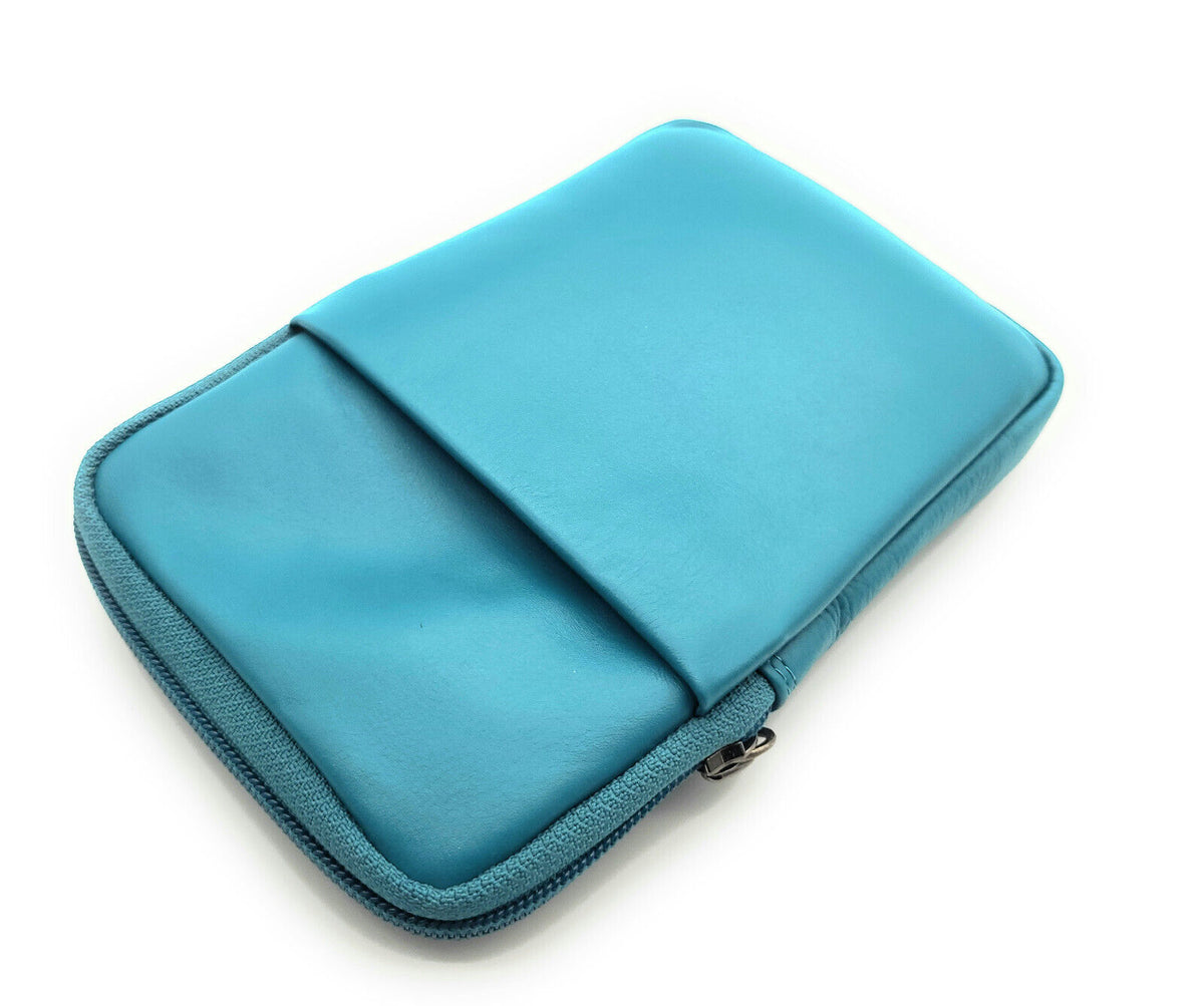 Jockey Club kleine echt Leder Smartphonetasche Umhängetasche Crossbag türkis