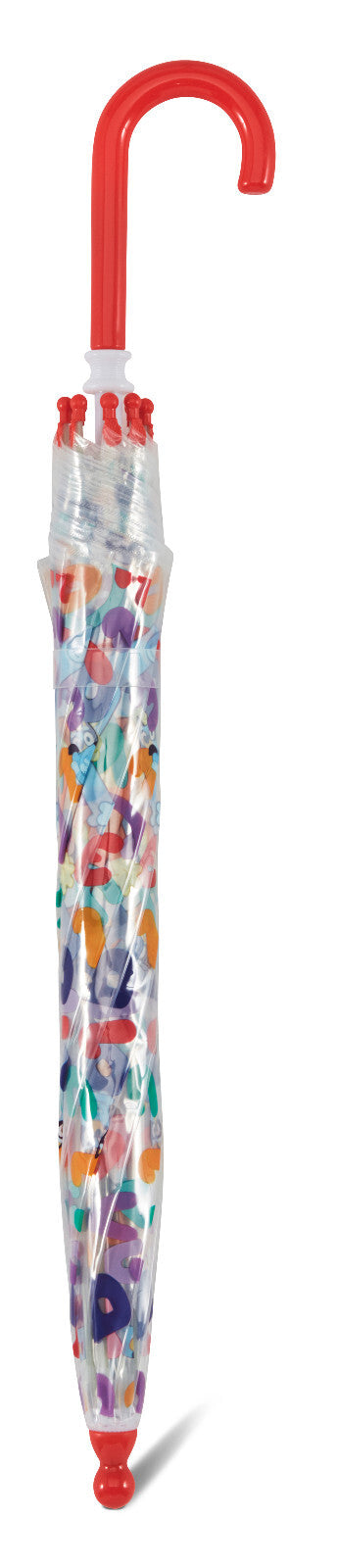 happy rain BLUEY Kinder-Regenschirm transparent – Ø 74 cm, Handöffner