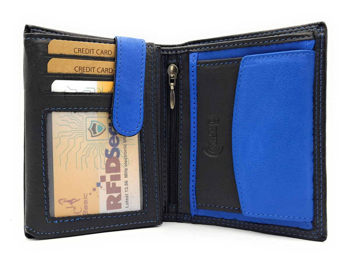 Jockey Club Basic echt Leder Geldbörse Portemonnaie Geldbeutel RFID NFC Schutz