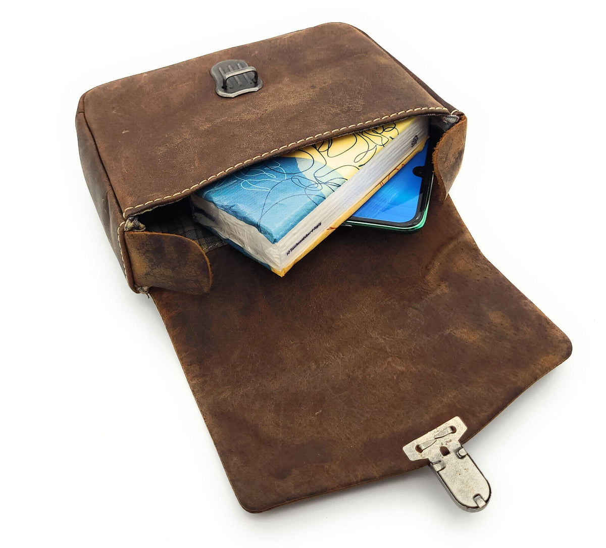 Ven Tomy Gürteltasche mit kariertem Innenfutter