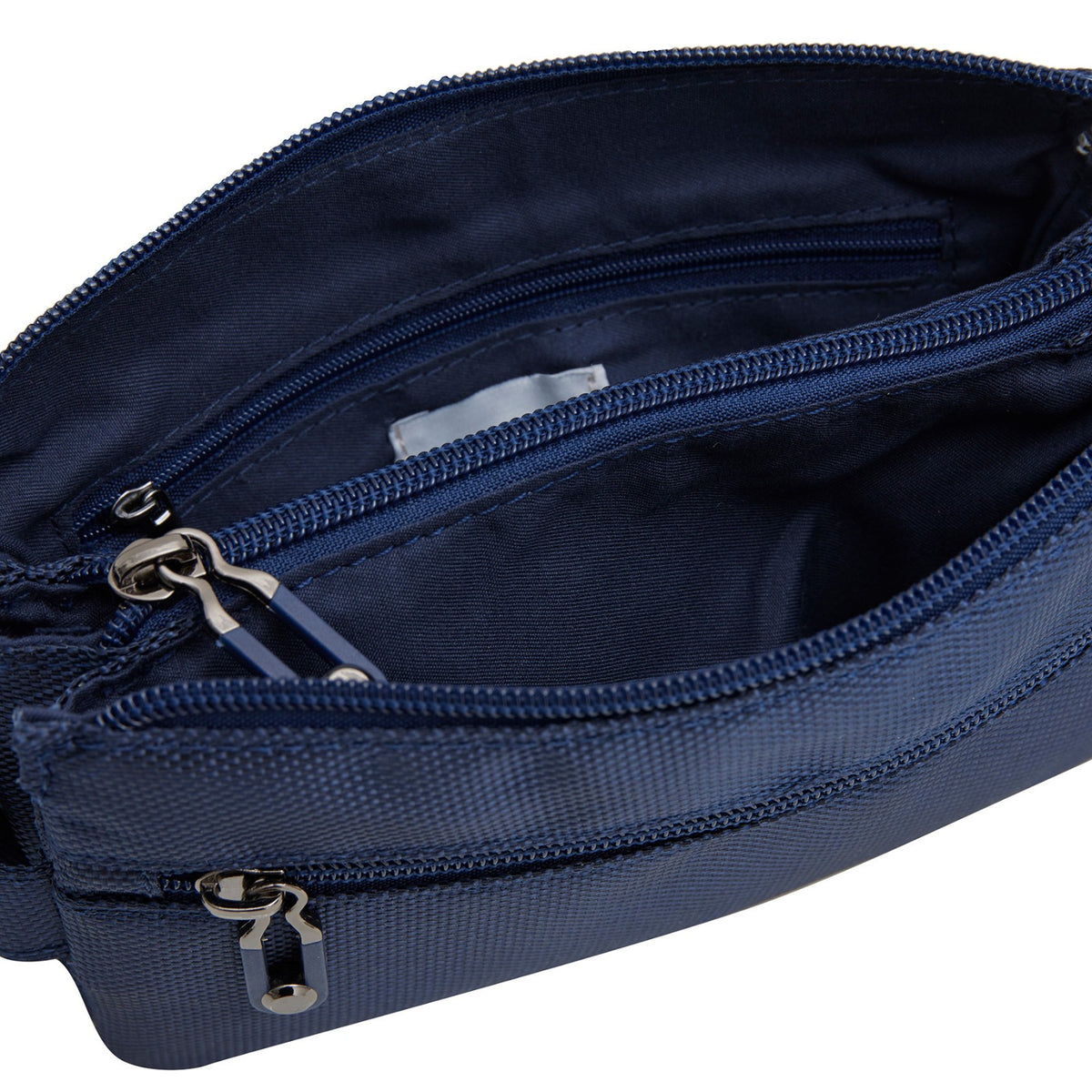 Mustang Umhängetasche Dabas – kleine Schultertasche aus Nylon mit Reißverschlussfächern & verstellbarem Gurt navy blau