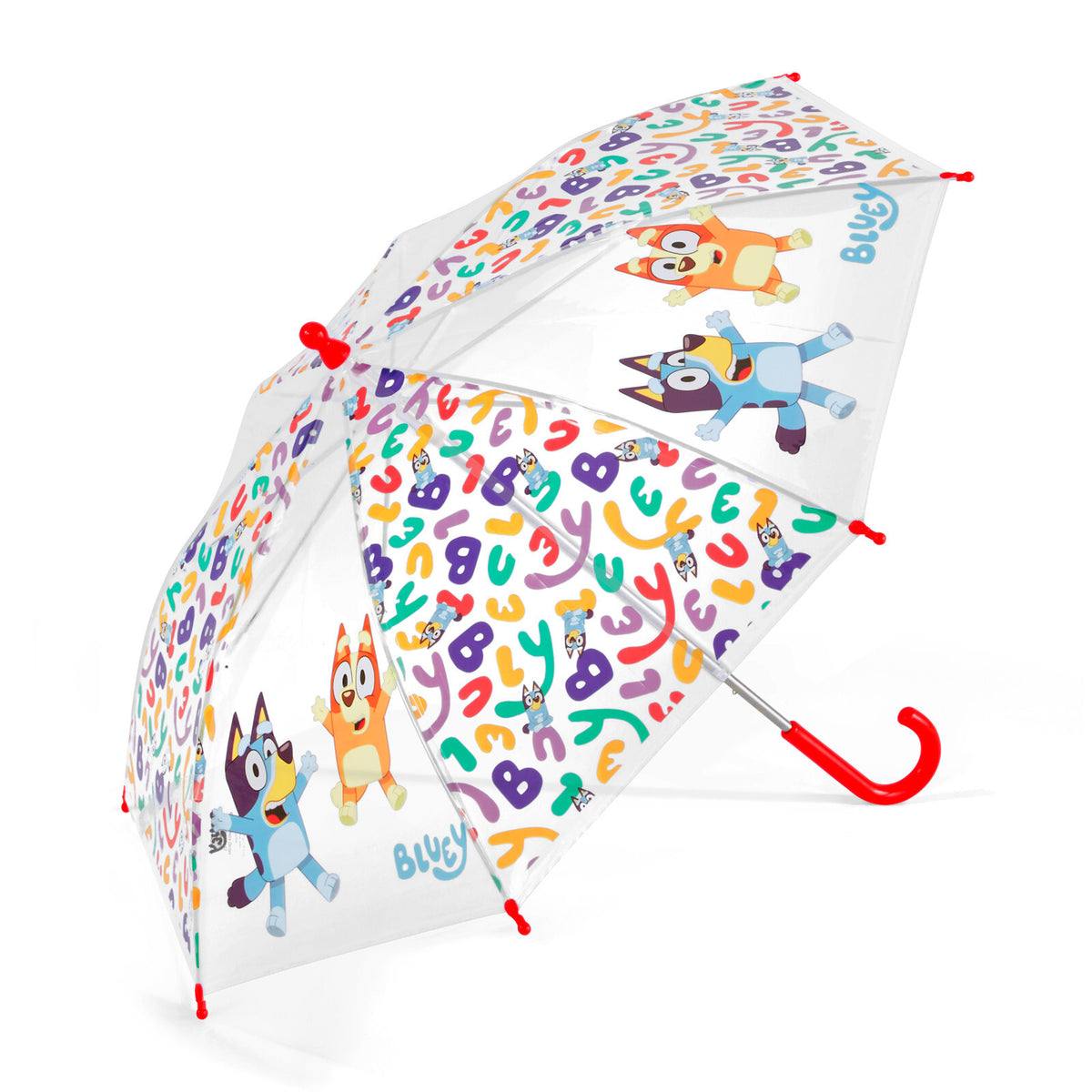happy rain BLUEY Kinder-Regenschirm transparent – Ø 74 cm, Handöffner