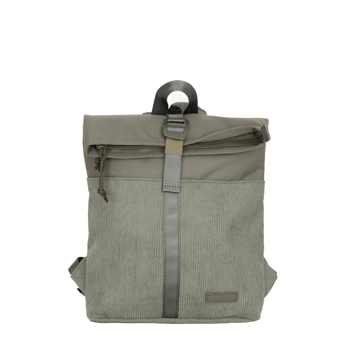 New Rebels Ribbi Roll Up Rolltop City Rucksack Los Angeles Kordoptik grün