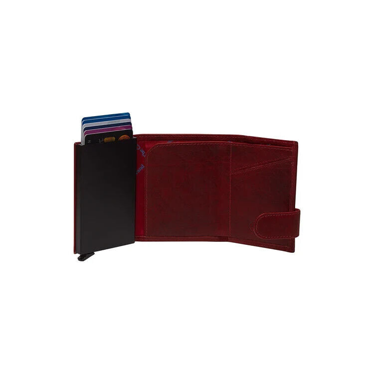 The Chesterfield Brand echt Leder Kreditkartenetui Mini Geldbörse Mannheim rot