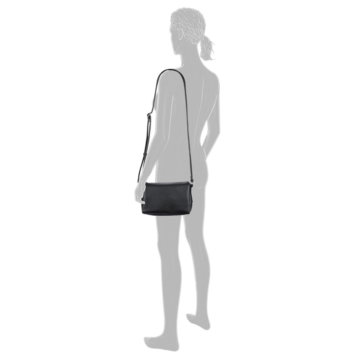 Tom Tailor Lissi Flap Bag S – kleine modische Umhängetasche mit Magnetverschluss black