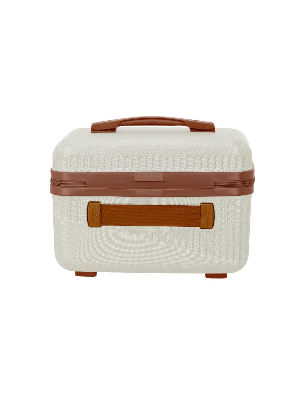 Travelite Bali Beautycase Kosmetikkoffer Kulturtasche Bordtasche weiß cognac