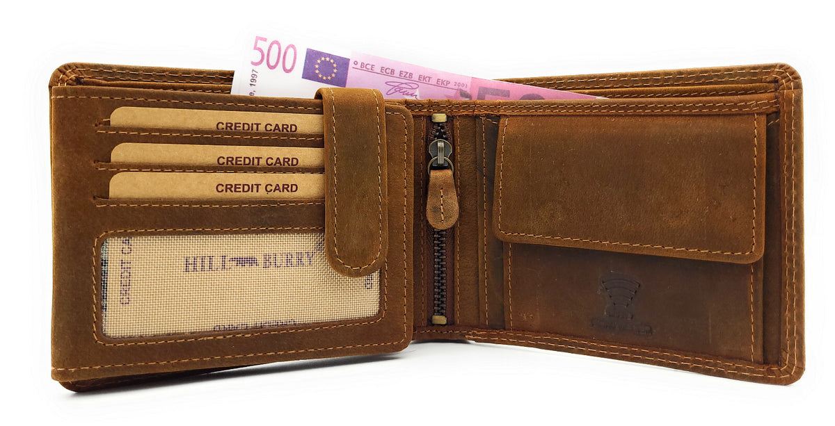 Hill Burry echt Leder Portemonnaie Geldbörse Geldbeutel Anker mit RFID Schutz