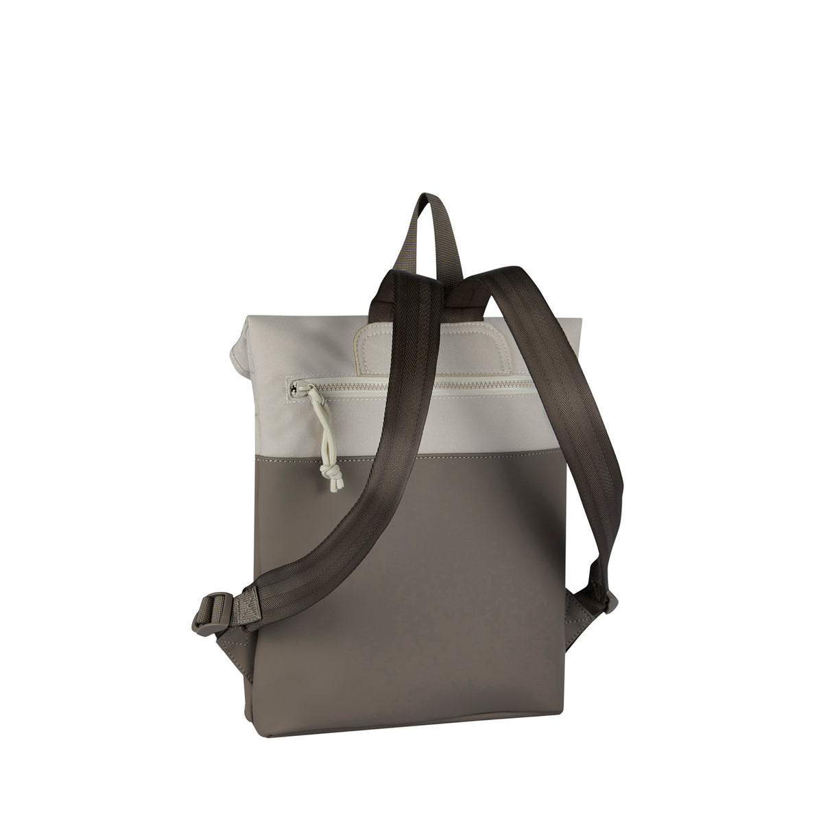 New Rebels Backham Rolltop Rucksack Grau Beige – Produktansicht