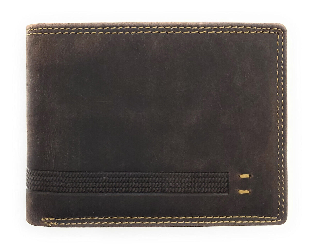 Jockey Club Basic Leder Geldbörse in Dunkelbraun
