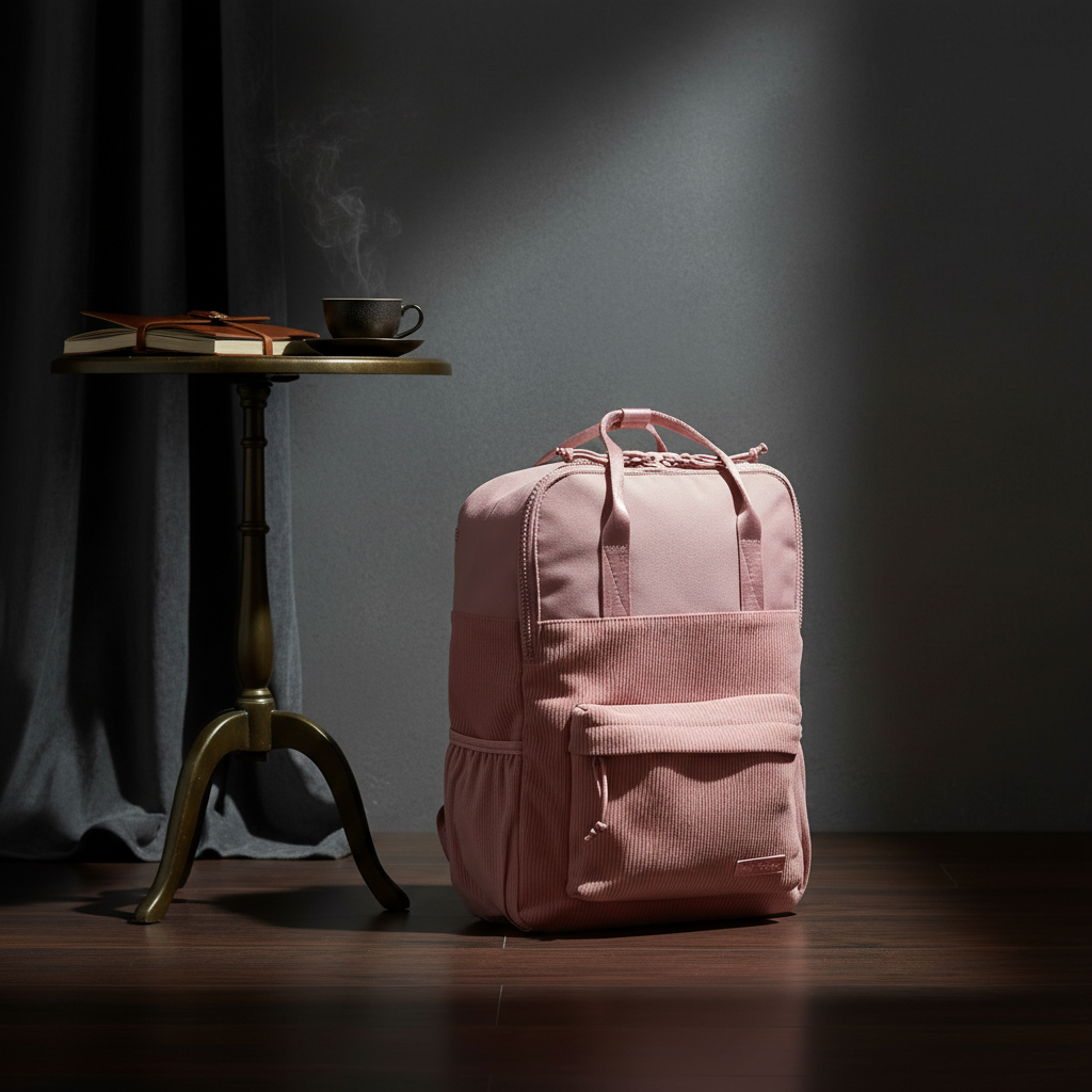 New Rebels Rucksack Ribbi Springfield mit Kordoptik und Tabletfach pink