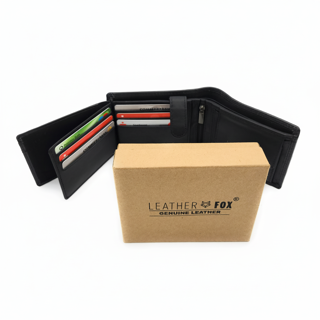 echt Leder Herren Geldbörse Portemonnaie Geldbeutel mit RFID Schutz Nappaleder inkl. Geschenkbox