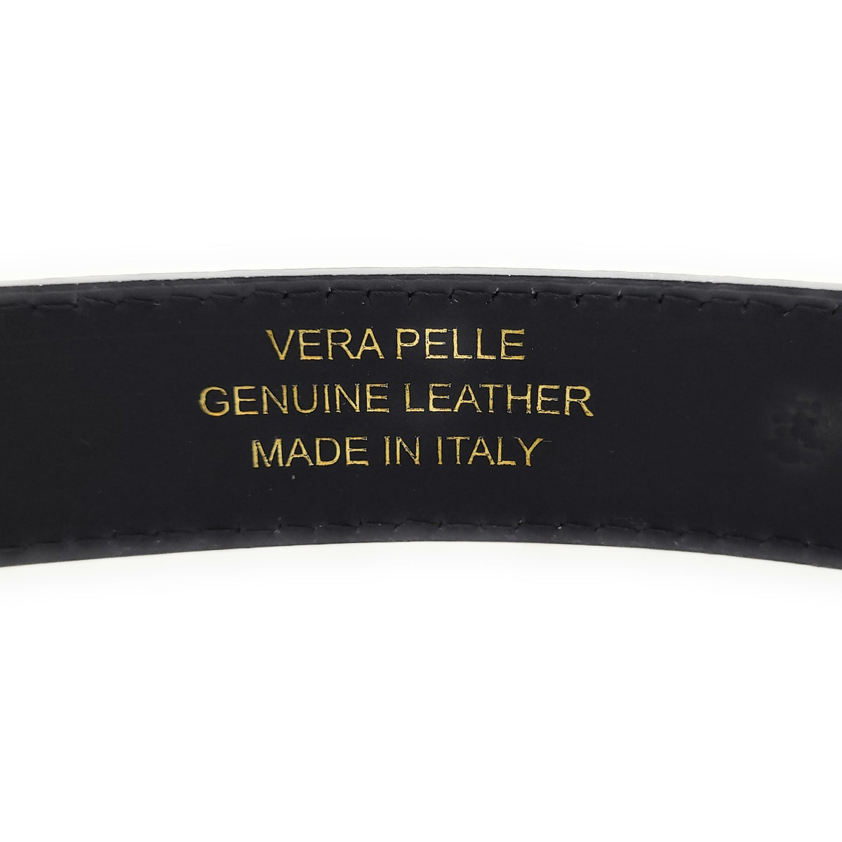 Echtledergürtel Made in Italy – ca. 30 mm breit, kürzbar, Metallschließe, genarbte Oberfläche, 5 Loch Gürtel für Herren & Damen schwarz