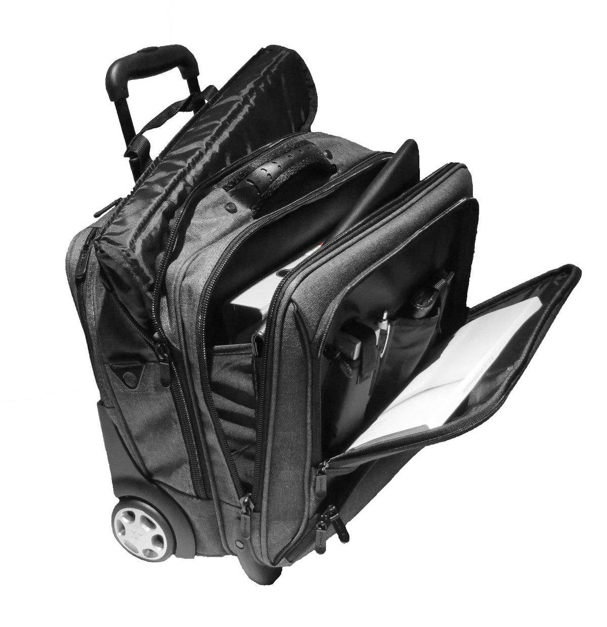 Dermata Business Notebook Trolley Laptop Pilotenkoffer Aktenkoffer bis 17" grau