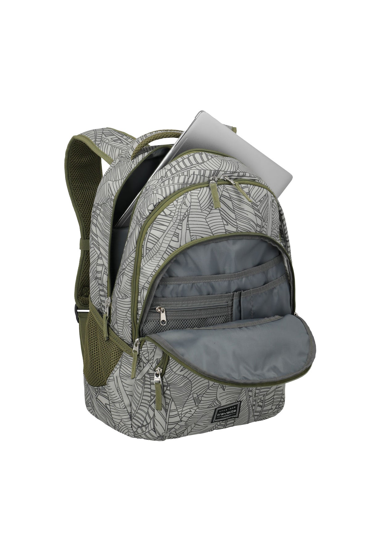 Travelite Basics Rucksack 22 l mit 15,6" Laptopfach Print Grey