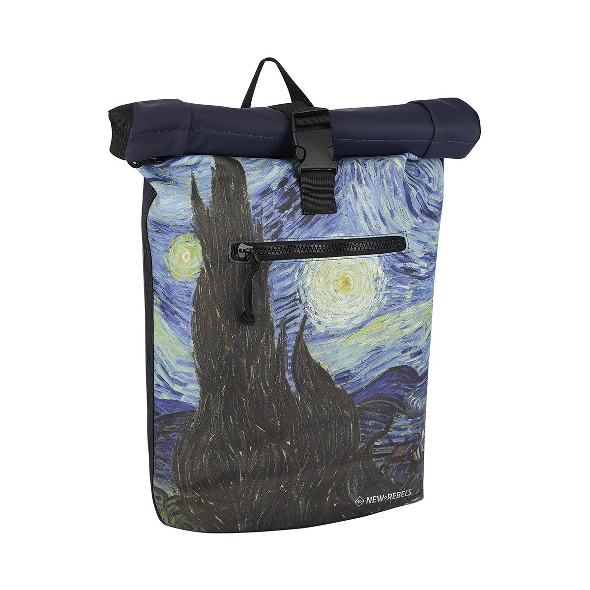New Rebels New York Sternennacht Rucksack – Rolltop, wasserabweisend, 15" Laptopfach