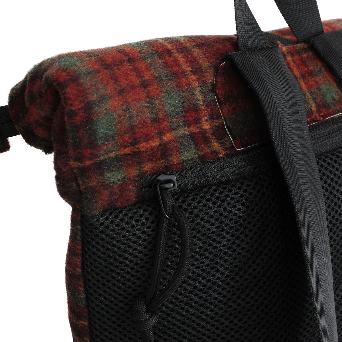 New Rebels Scott Roll Up Rolltop City Rucksack Los Angeles Flanell karo burgundy
