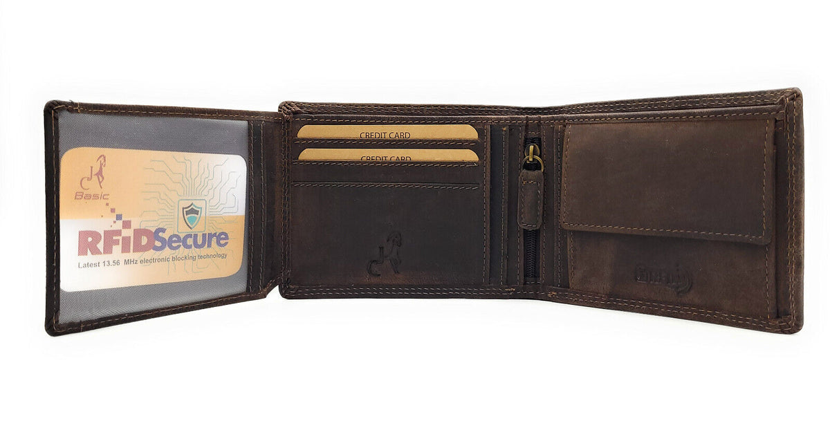 Jockey Club Basic Herren Portemonnaie aus Hunterleder