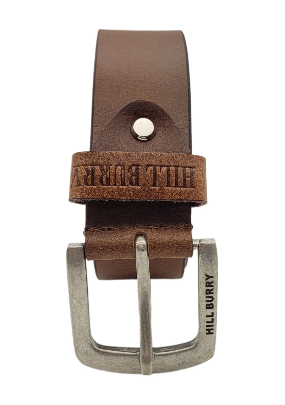 Hill Burry echt Leder Herren Gürtel 95cm (Taille) 40mm breit kürzbar Vollleder braun