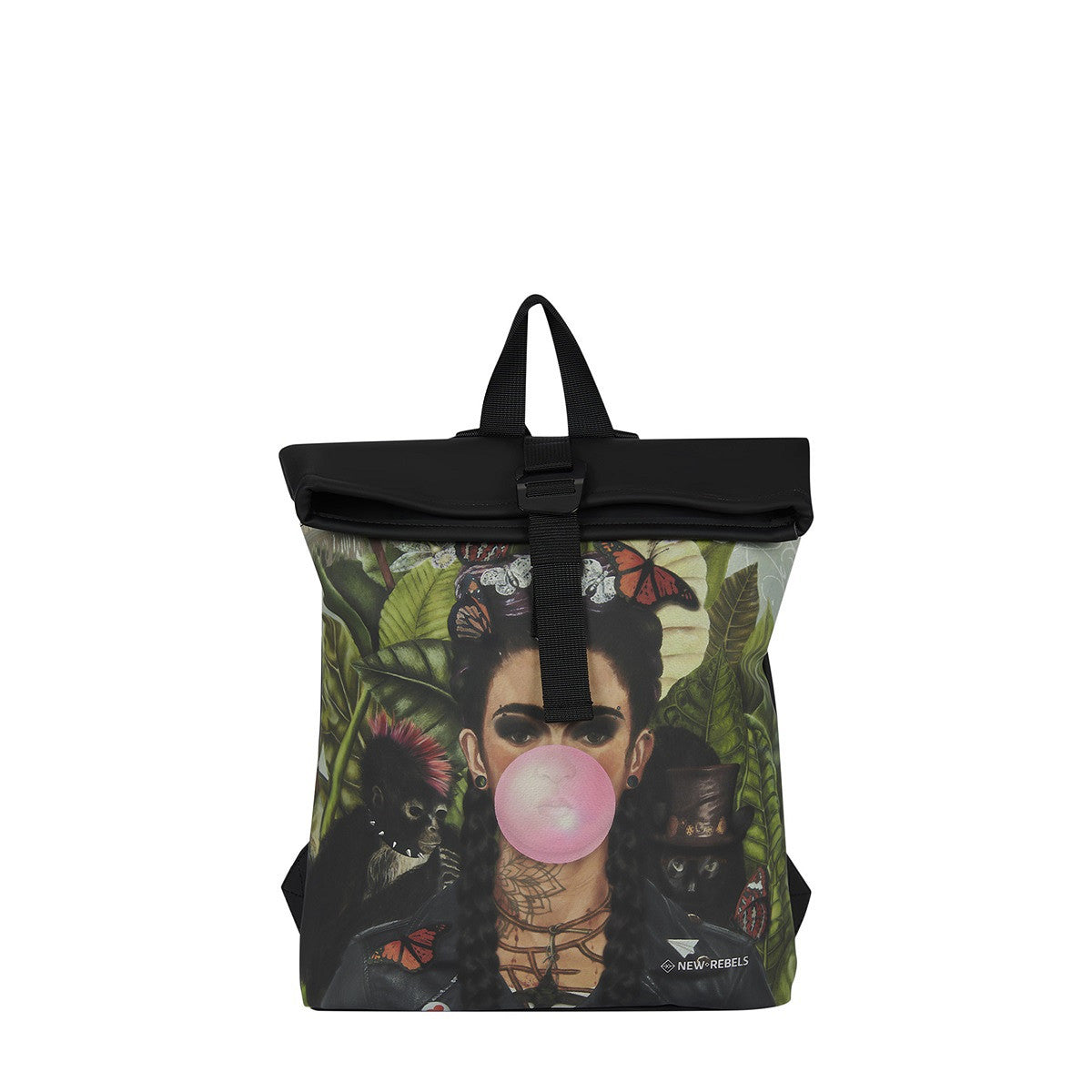 New Rebels Mart Art Roll Up Rolltop City Rucksack Los Angeles Bubble Gum, wasserabweisend