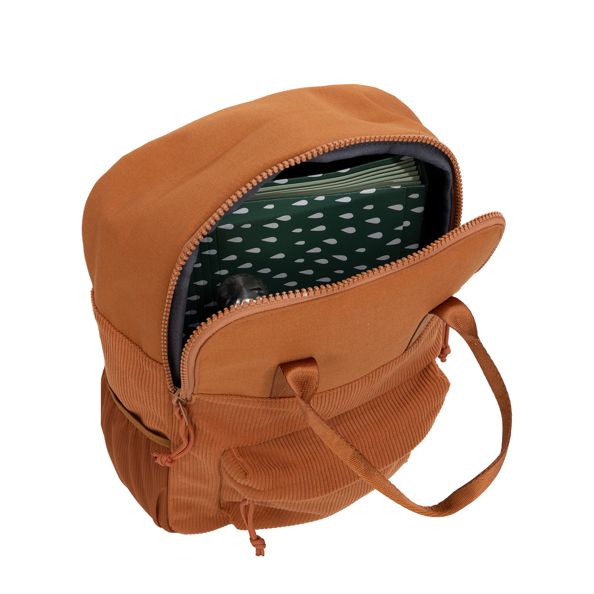 New Rebels Rucksack Ribbi Springfield mit Kordoptik und Tabletfach coffee braun