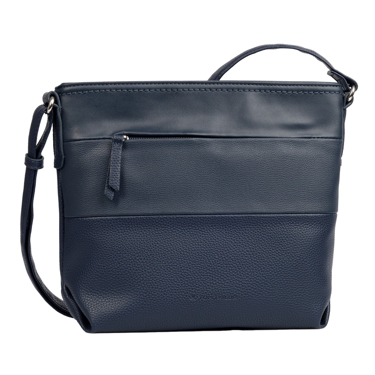 Tom Tailor Umhängetasche Nicolina – PU Handtasche mit Reißverschluss & Fächern – 27,5x10x23 cm dark blue