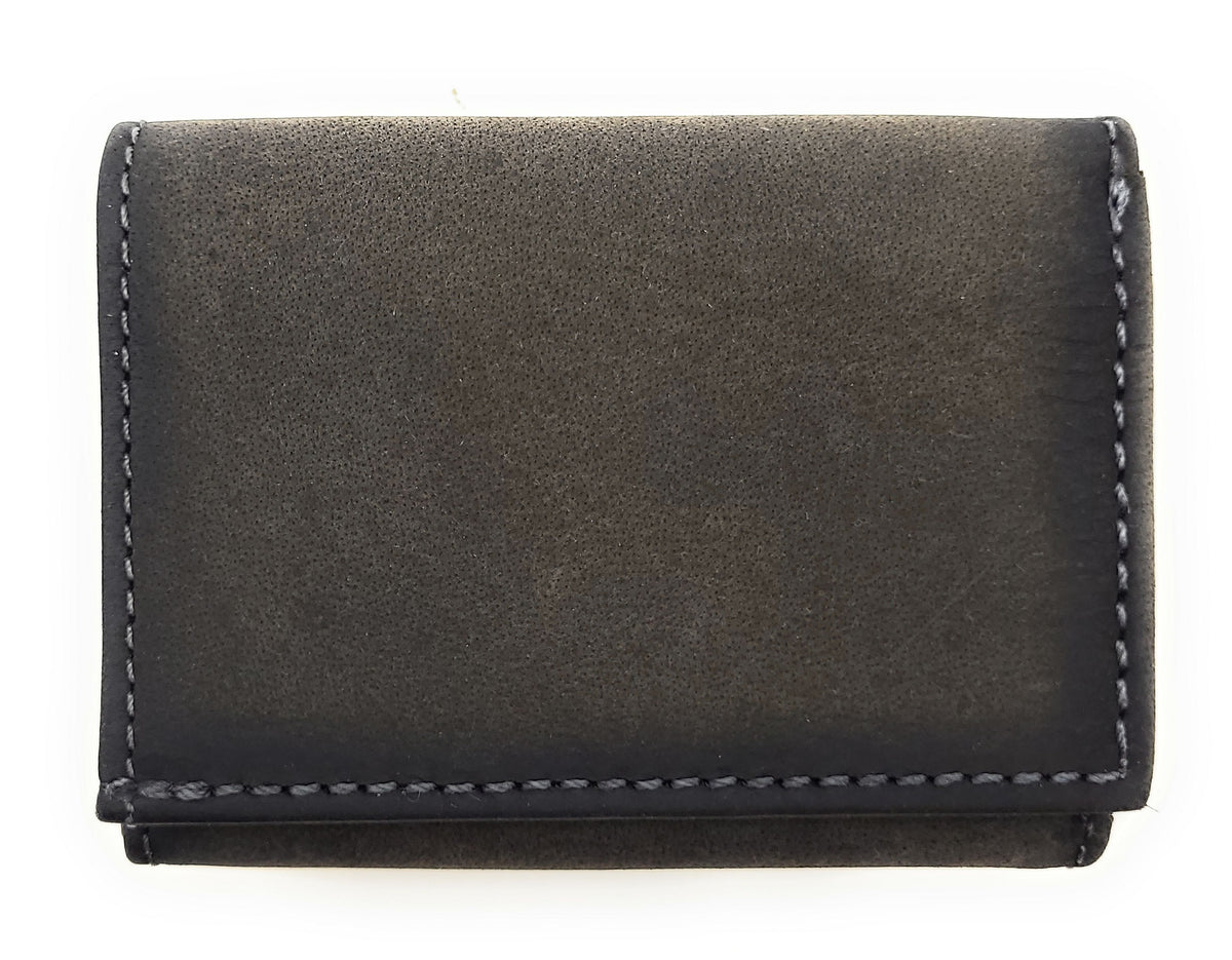 Jockey Club Mini Geldbörse aus Hunterleder | RFID-Schutz & Vintage Design grau
