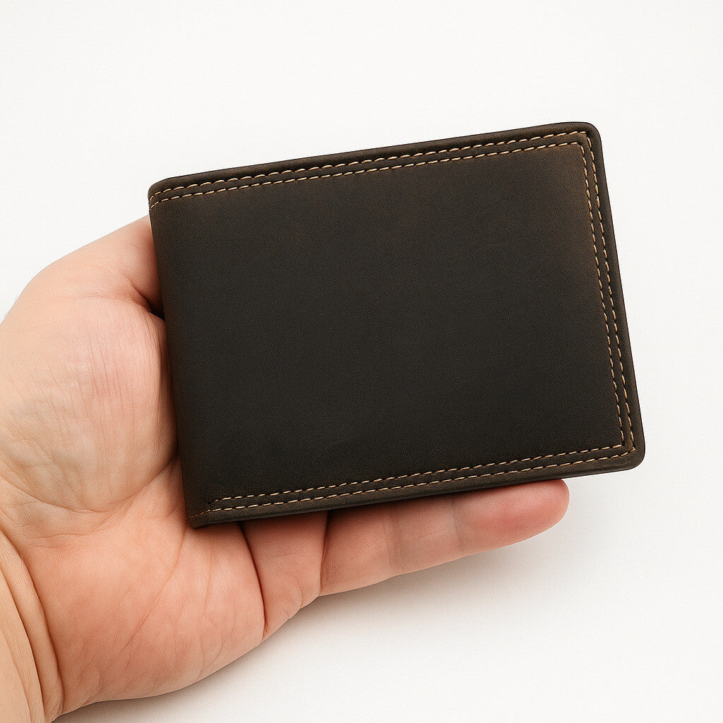 Jockey Club Basic Lederbörse Herren - Hunterleder RFID-Schutz Geldbörse Portemonnaie braun