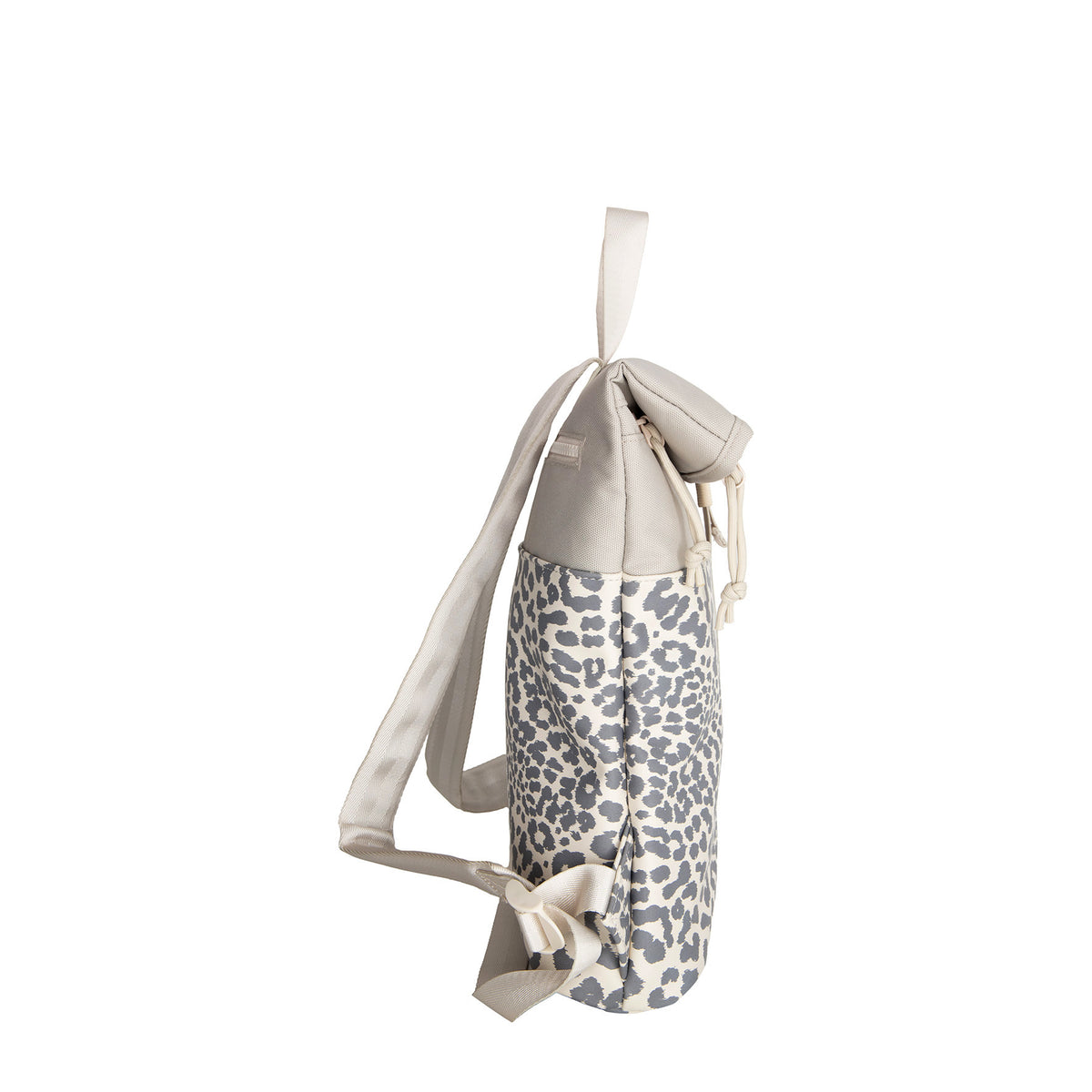 New Rebels Urban Roll Up Rolltop City Rucksack Los Angeles wasserabweisend Leopard beige
