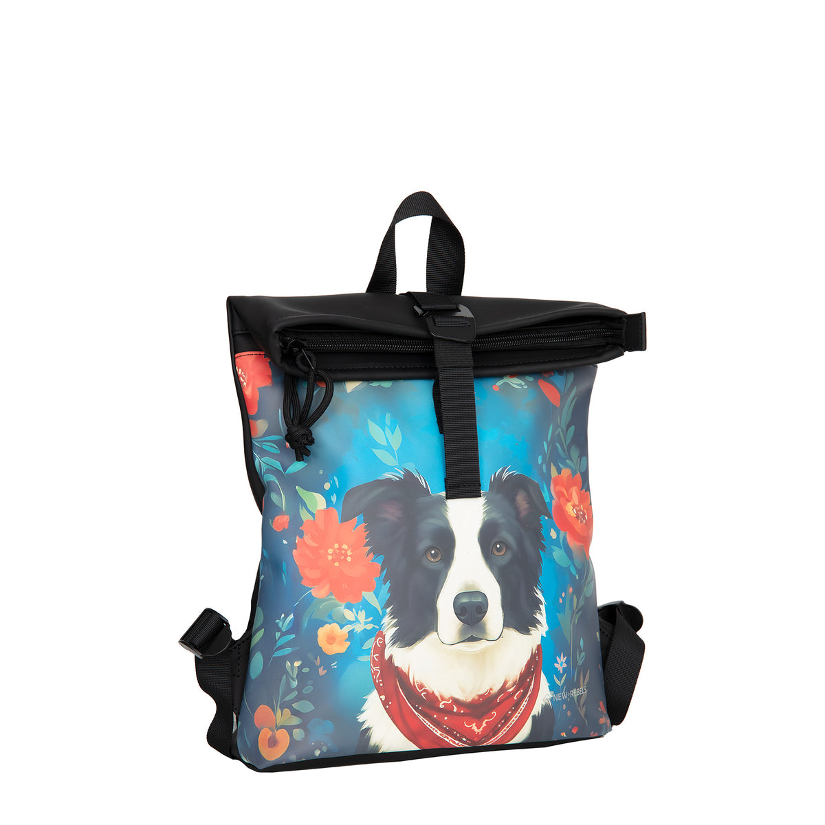 New Rebels Rolltop Rucksack Border Collie – Wasserabweisend, Cityrucksack Los Angeles