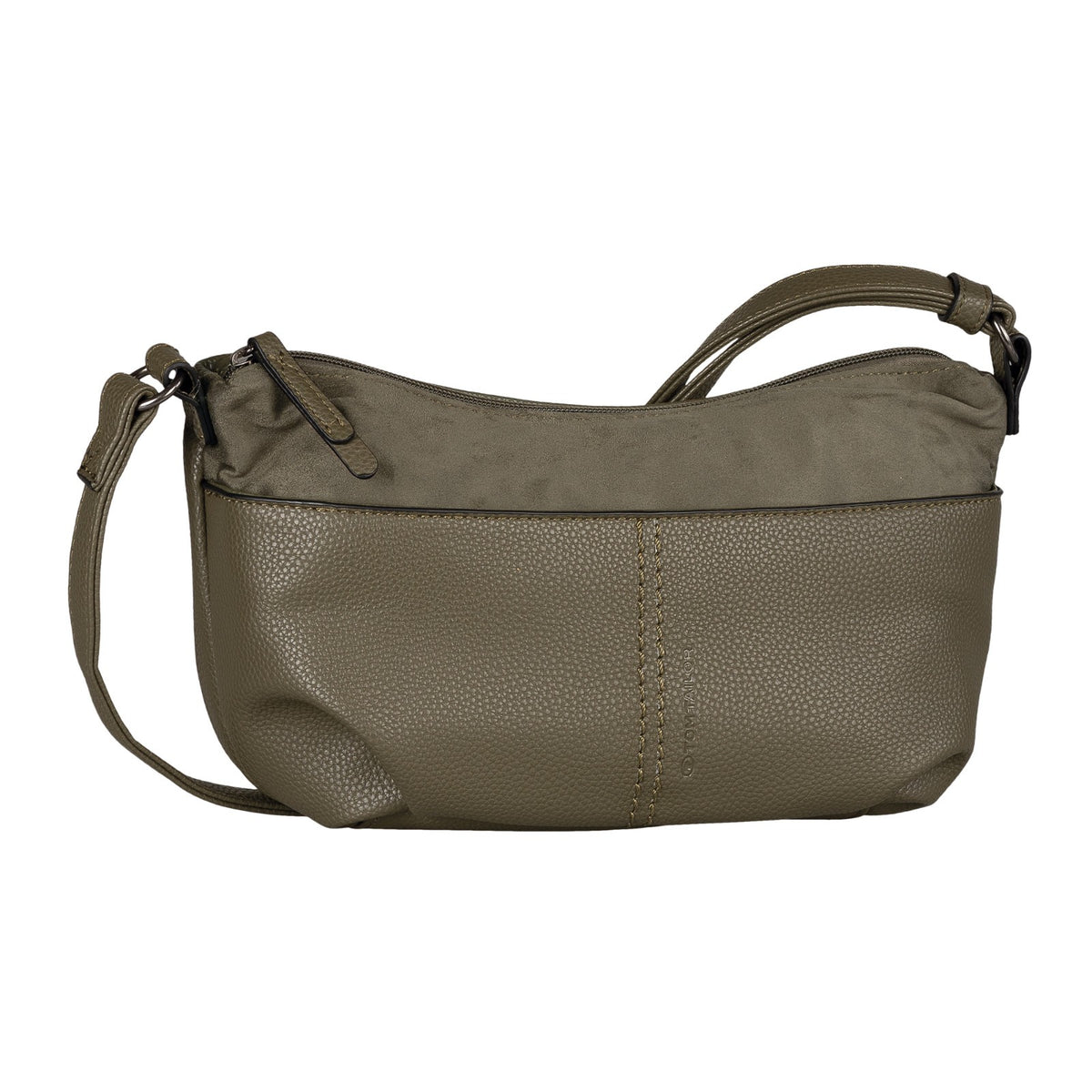 Tom Tailor Banana Bag Miha elegante Umhängetasche Handtasche Velours- & Lederimitat khaki