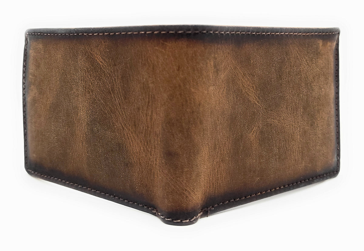 Jockey Club Mini Leder Geldbörse Vintagebraun – Handgefertigt mit RFID-Schutz im rustikalen Design