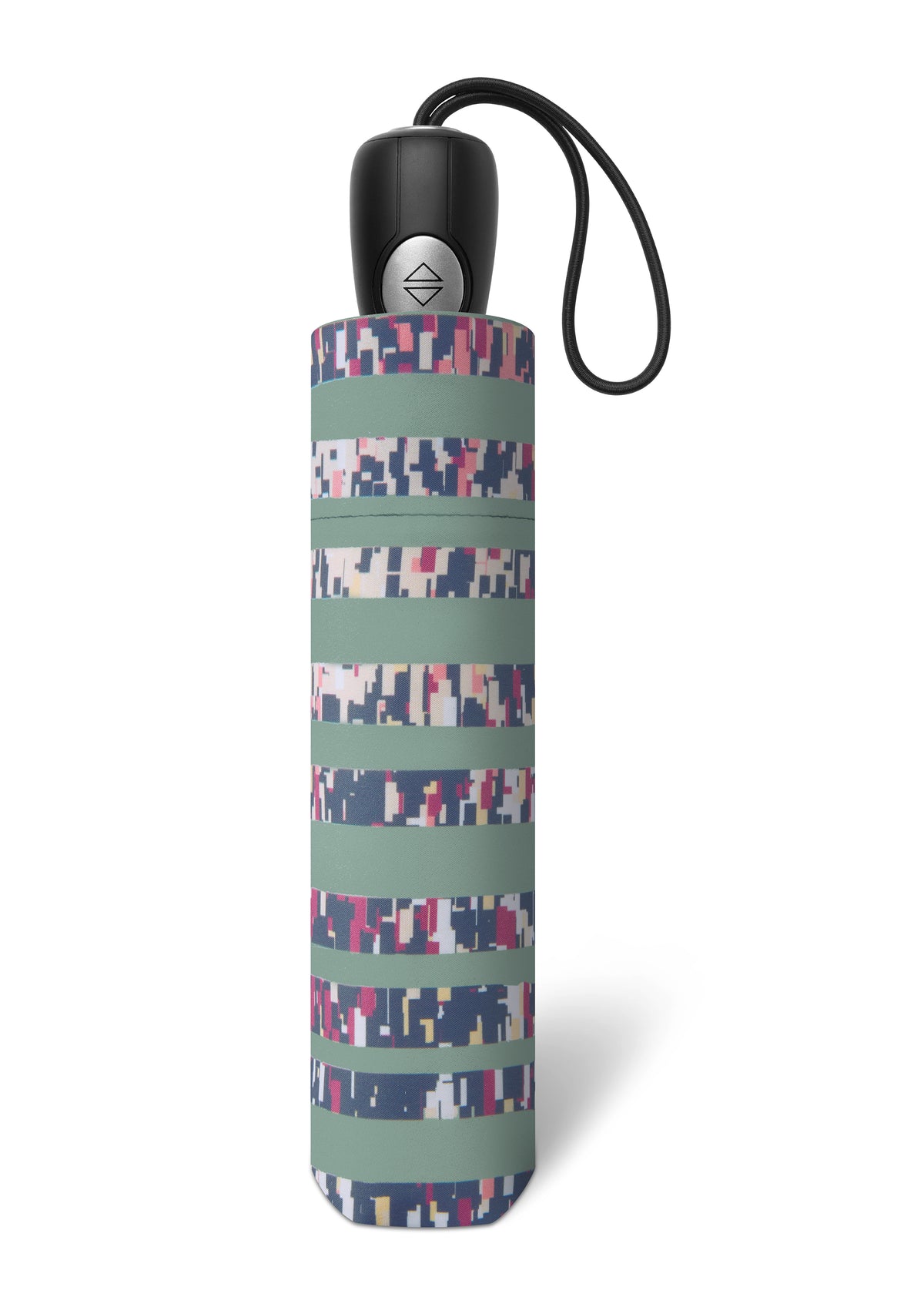 Pierre Cardin Damen Regenschirm Taschenschirm Auf-Zu Automatik jade stripe