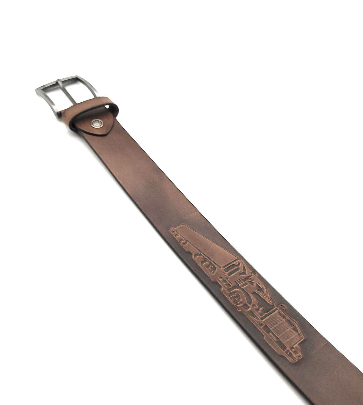 echt Leder Herren Gürtel Ledergürtel Büffelleder Trucker LKW Truck 105cm braun