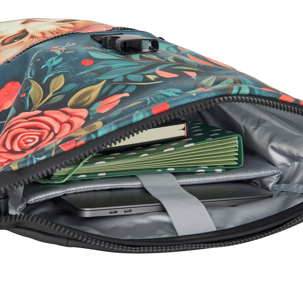 New Rebels New York Katzen Rucksack – Rolltop, wasserabweisend, 15" Laptopfach