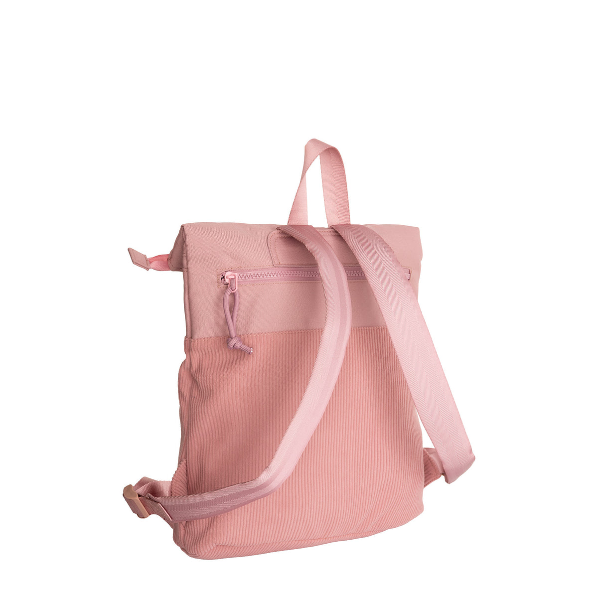 New Rebels Ribbi Roll Up Rolltop City Rucksack Los Angeles Kordoptik rosa