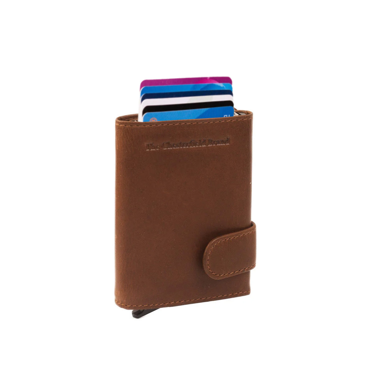 The Chesterfield Brand echt Leder Smart Wallet Kreditkartenetui Geldbörse Leicester cognac