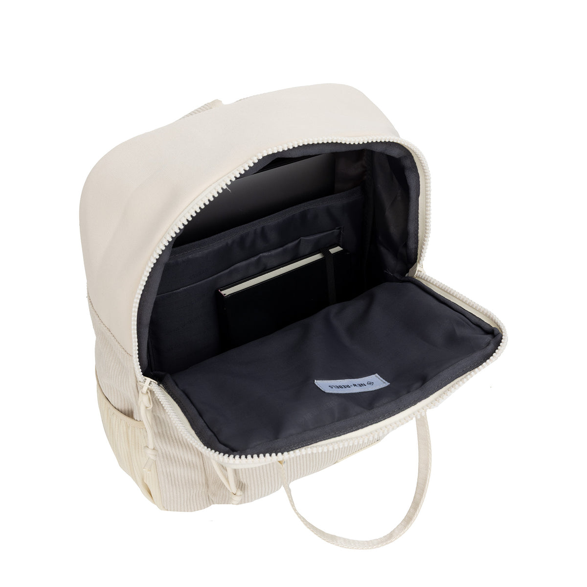 New Rebels Rucksack Ribbi Springfield mit Kordoptik und Tabletfach beige