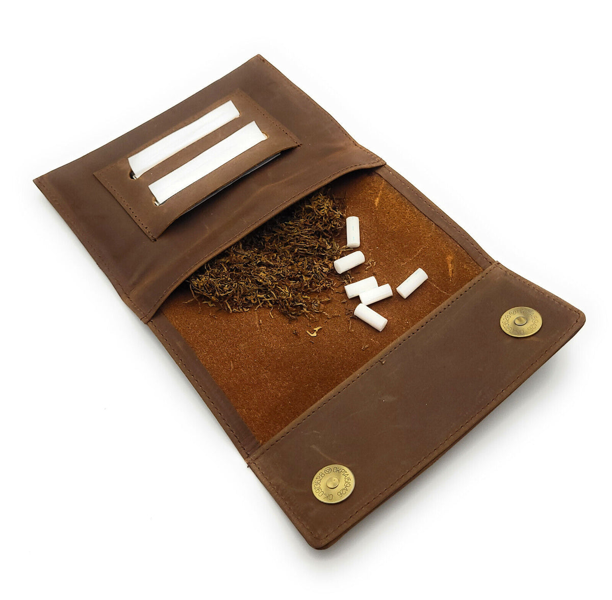 Wood-Bag Tabakbeutel mit Filterfach und Tabakfach im Innenbereich