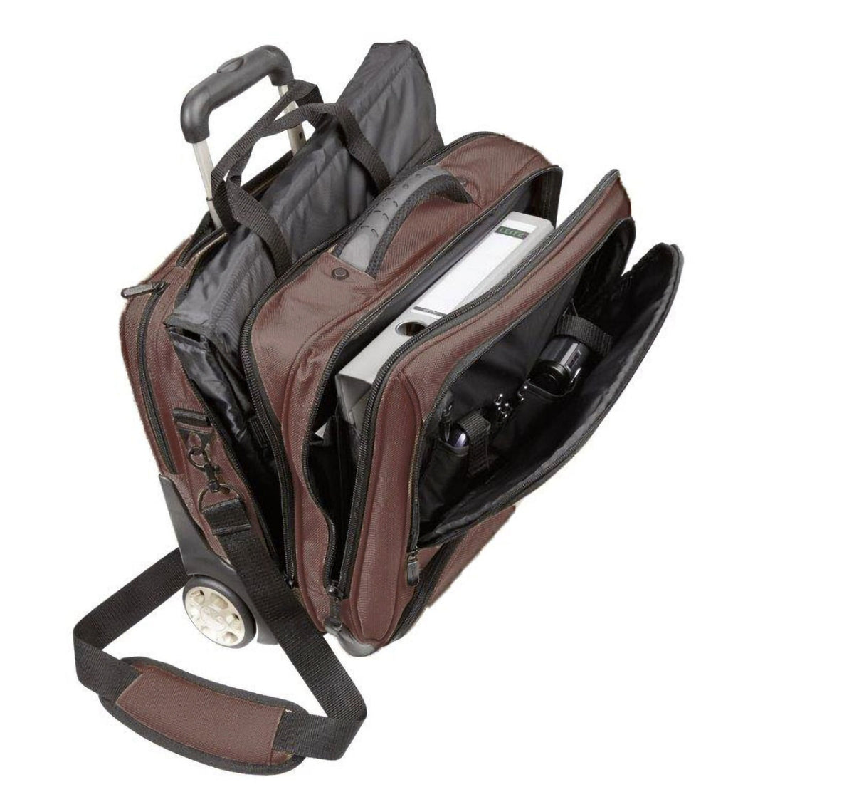 Dermata Business Notebook Trolley Laptop Pilotenkoffer Aktenkoffer bis 17" braun