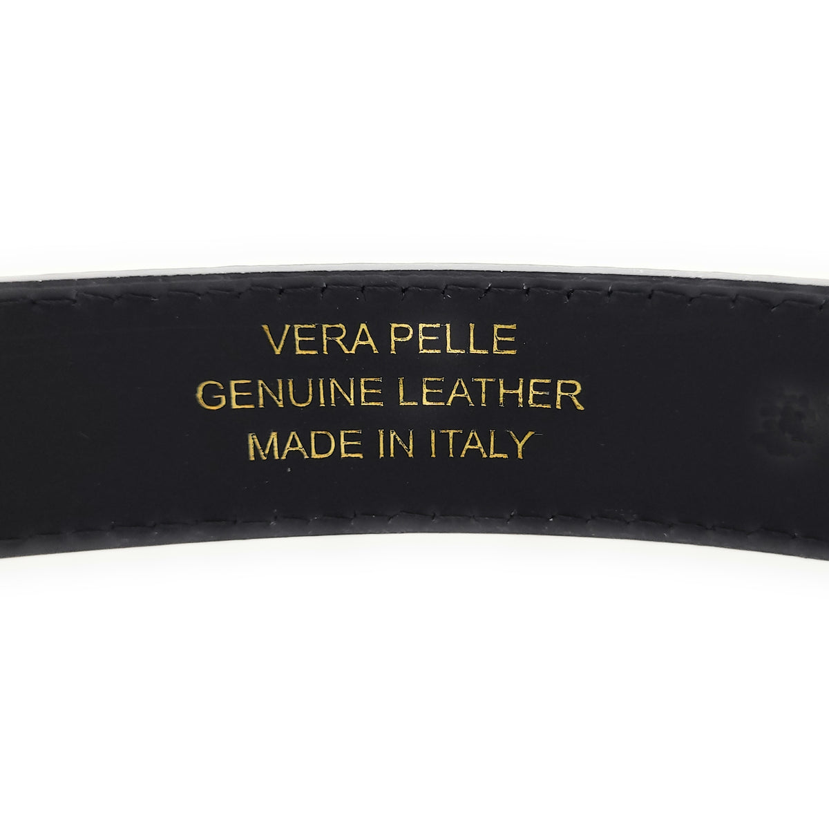 Echtledergürtel Made in Italy – ca. 30 mm breit, kürzbar, Metallschließe, genarbte Oberfläche, 5 Loch Gürtel für Herren & Damen schwarz
