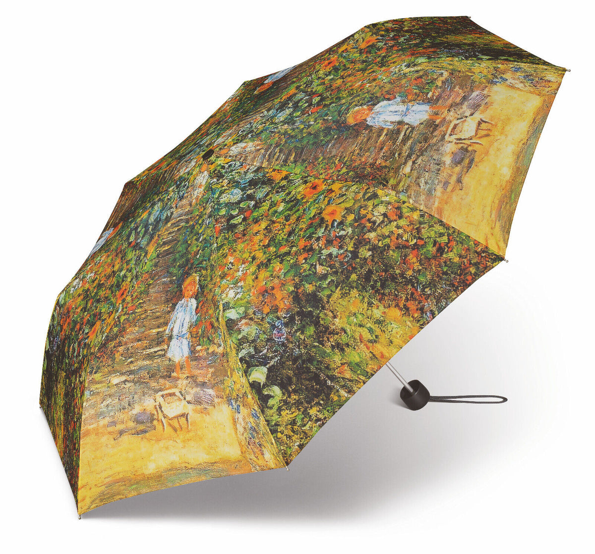 happy rain Regenschirm Taschenschirm Motiv Claude Monet "Kind im Garten"